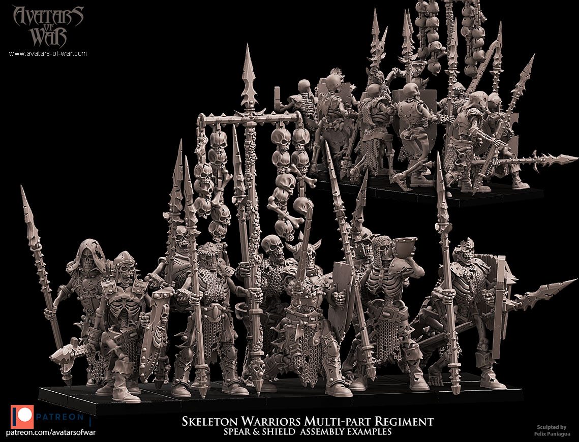 Aow Skeleton Warriors Multipart Regiment view 3