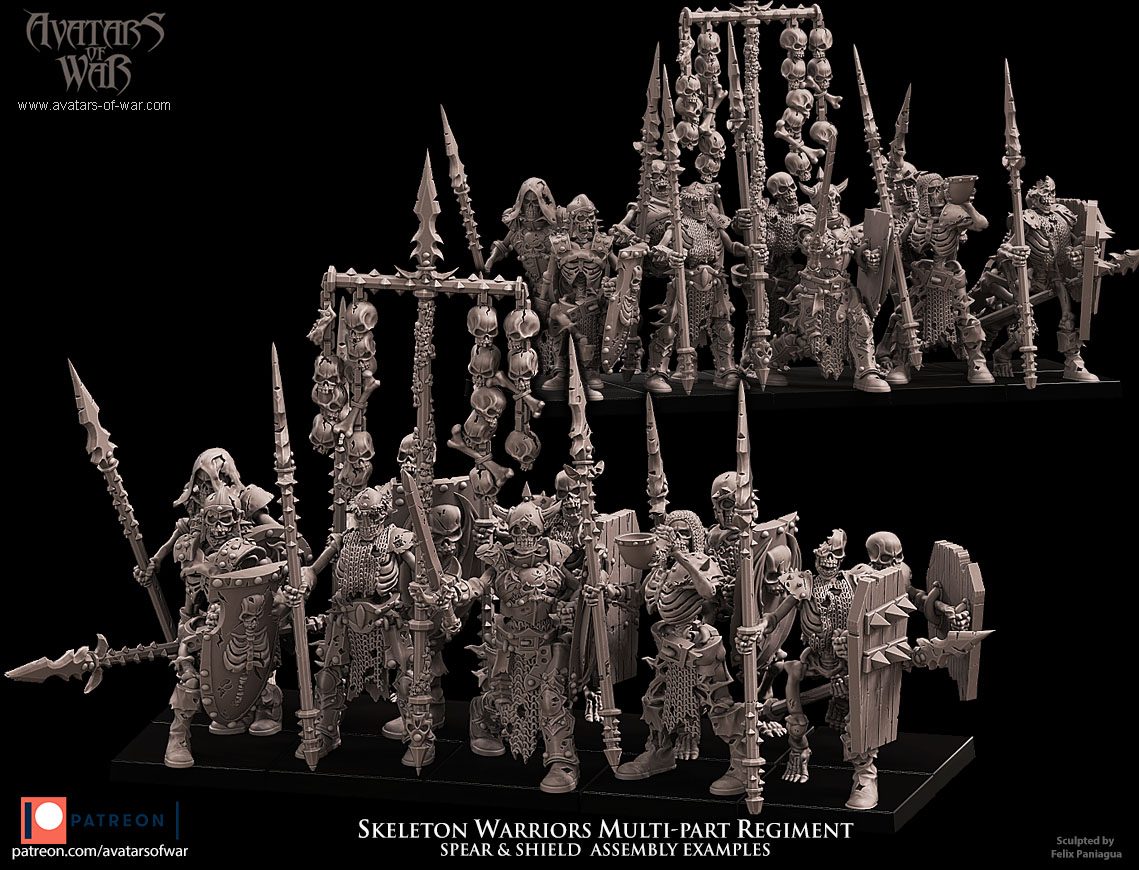 Aow Skeleton Warriors Multipart Regiment view 4