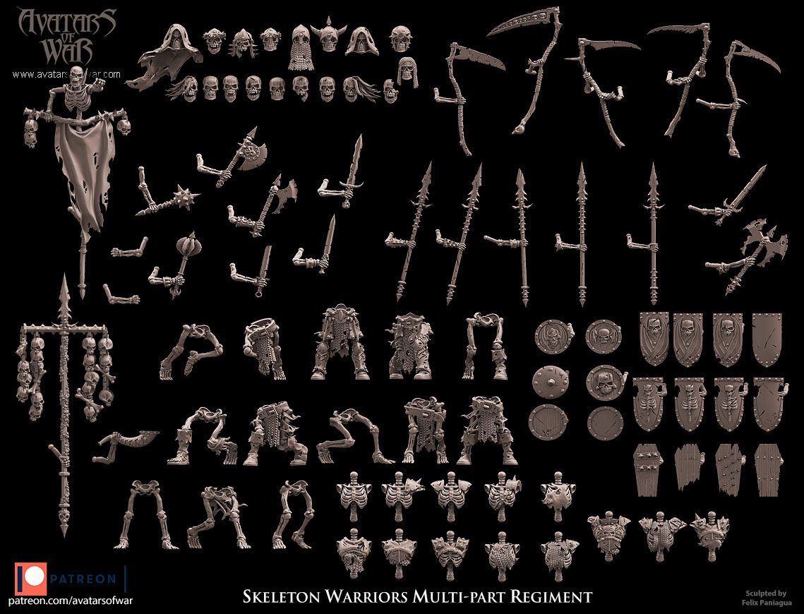 Aow Skeleton Warriors Multipart Regiment view 6