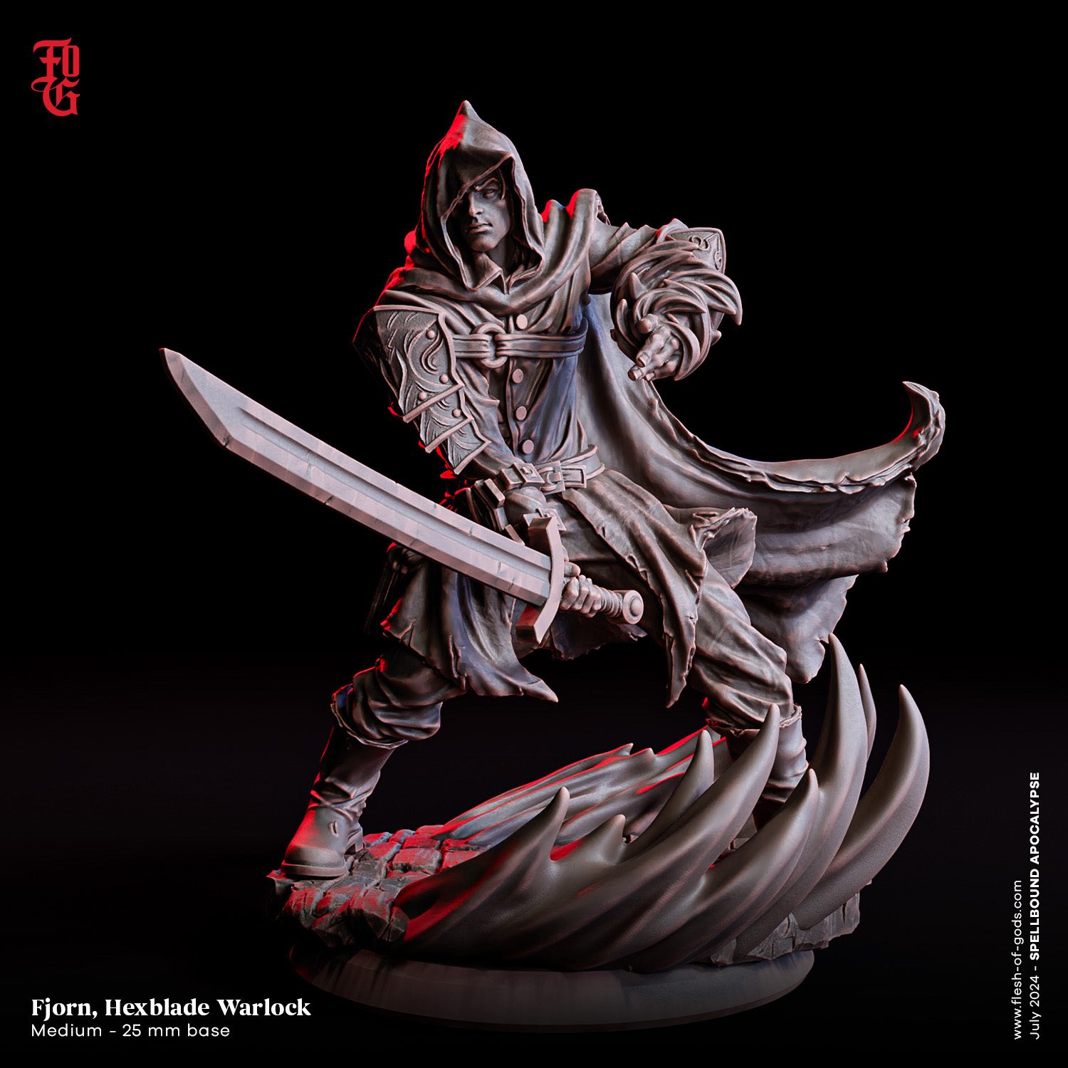 Hero Fjorn, Hexblade Warlock Human Warlock Medium 25 Mm