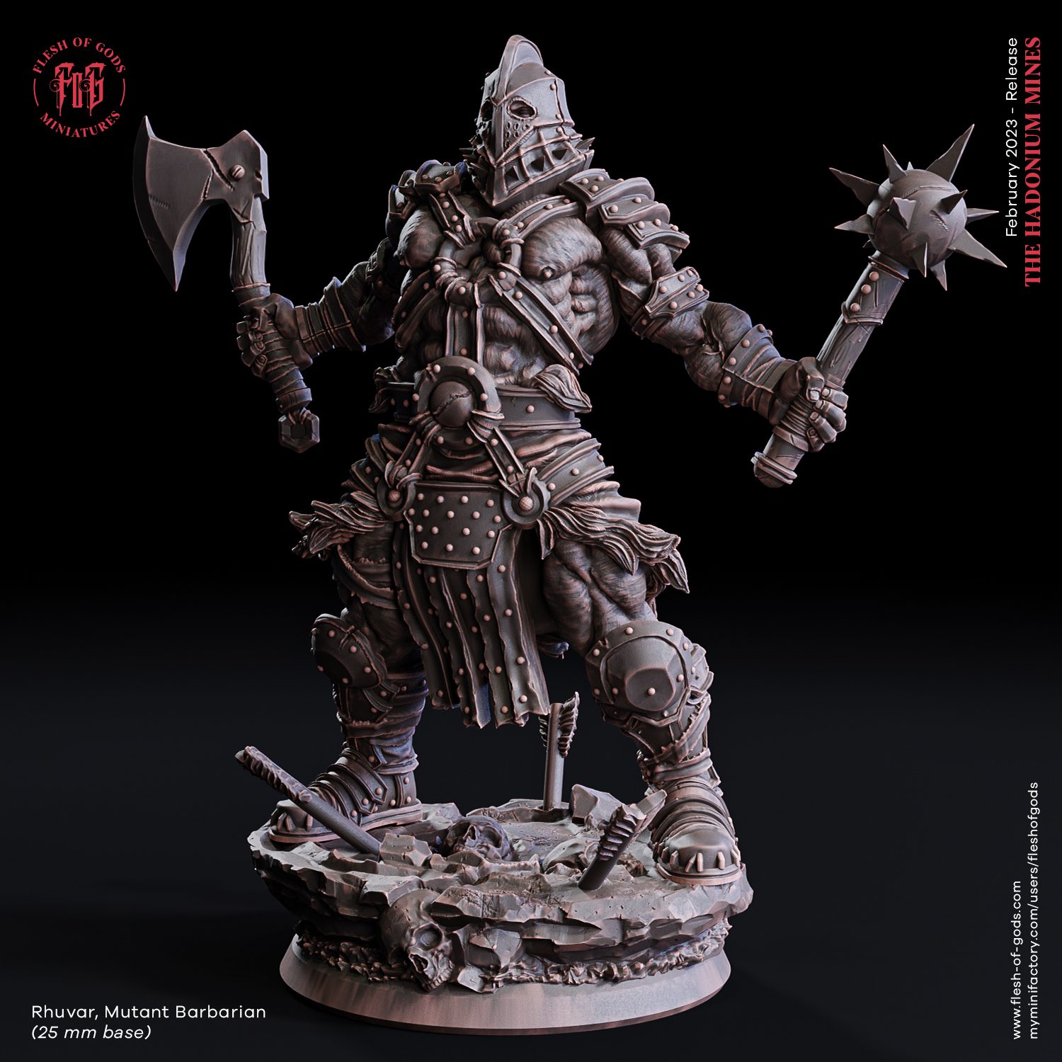 Rhuvar, Mutant Barbarian (25 Mm)