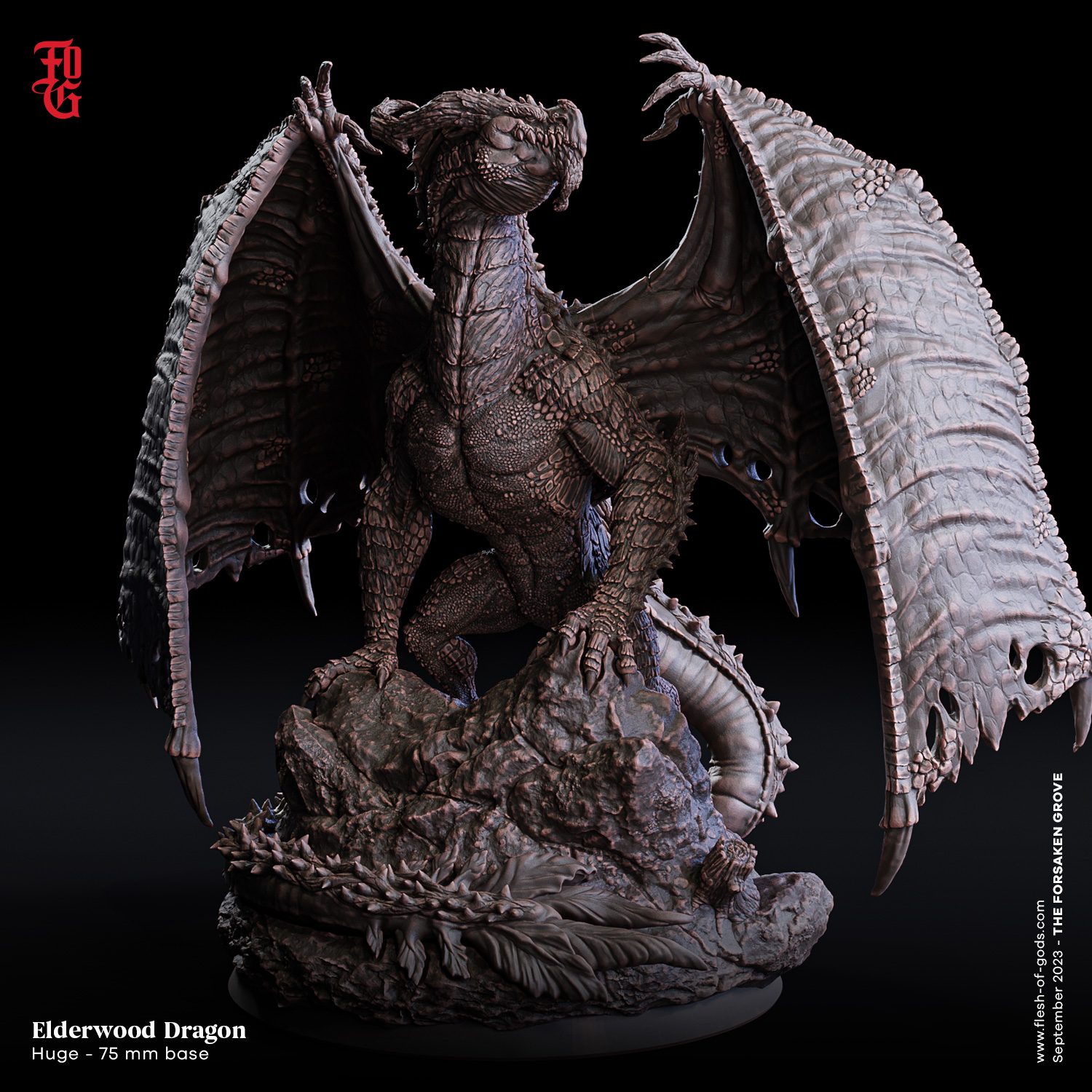 Elderwood Dragon [75Mm]