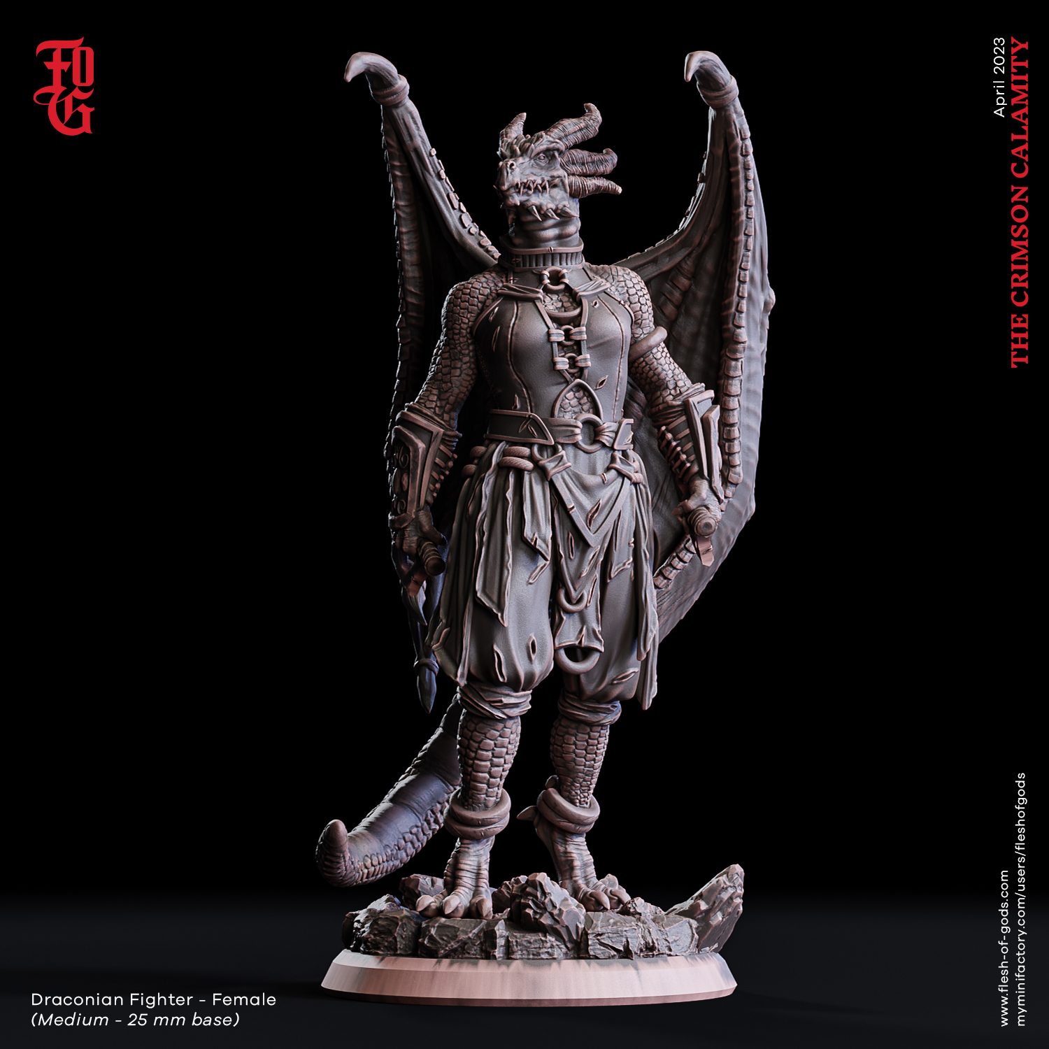 Draconian Fighter Female (25 Mm)