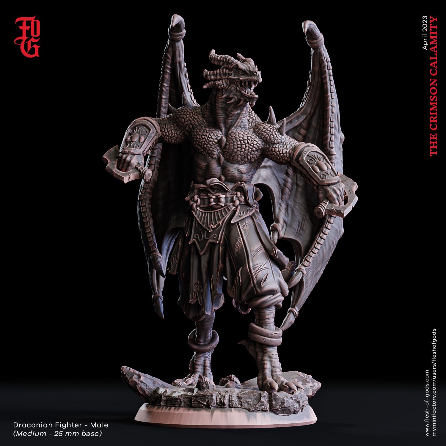 Draconian Fighter Male (25 Mm)