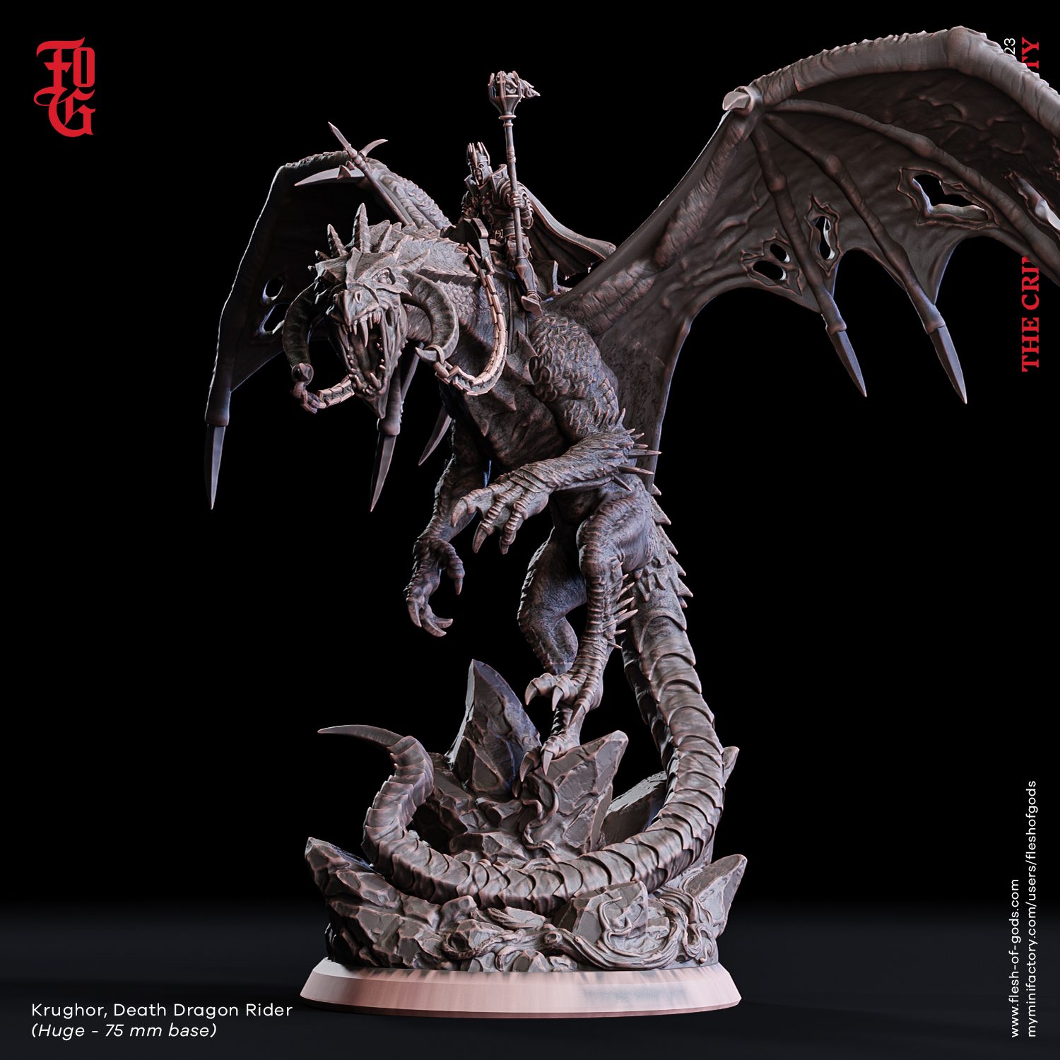 Krughor, Death Dragon Rider (75 Mm)