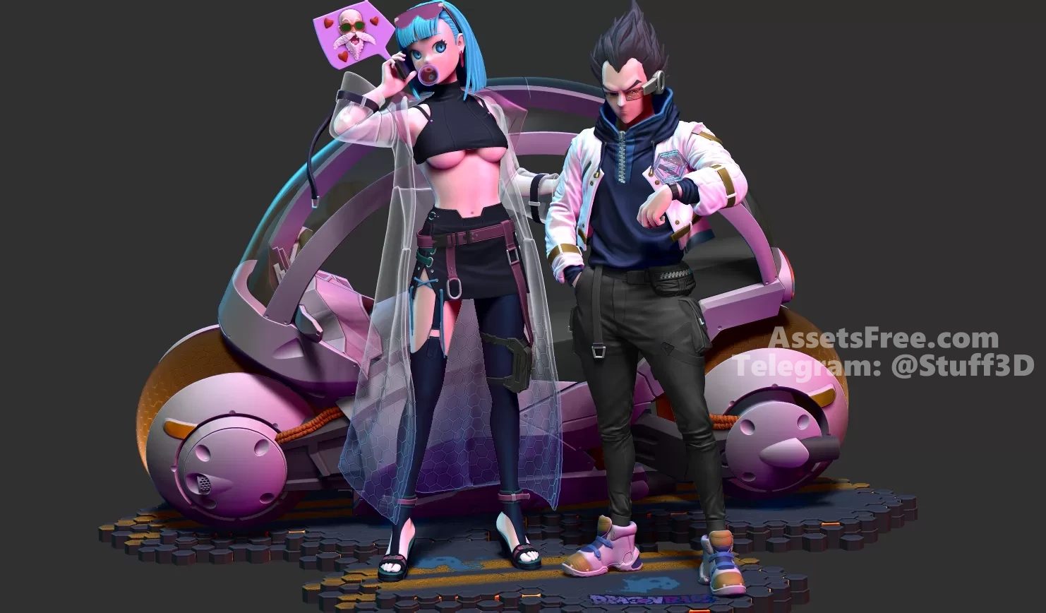 Bulma Vs Vegeta 2077 Fanart By Specialstl