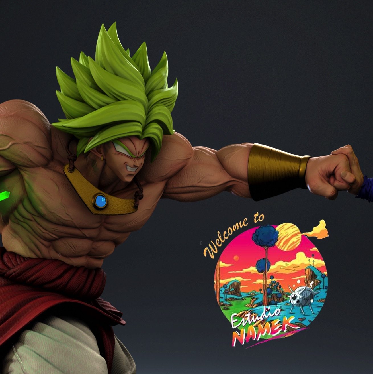 Diorama Goku Vs Og Broly 8 view 3