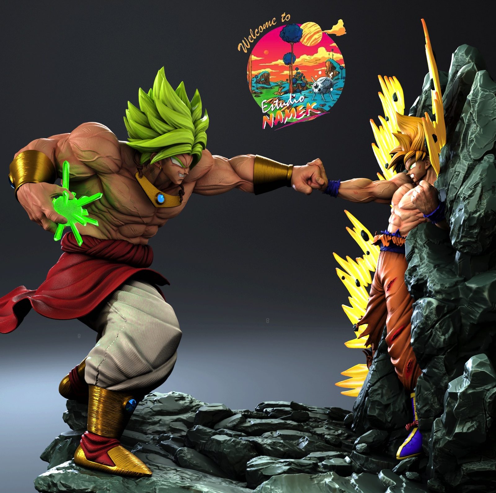 Diorama Goku Vs Og Broly 8 view 4