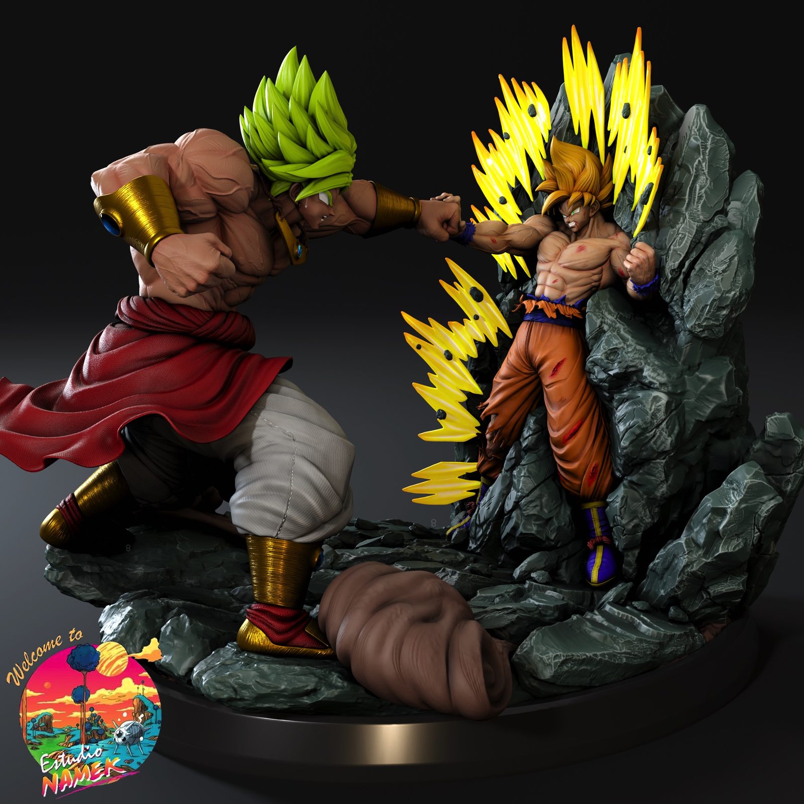 Diorama Goku Vs Og Broly 8 view 6