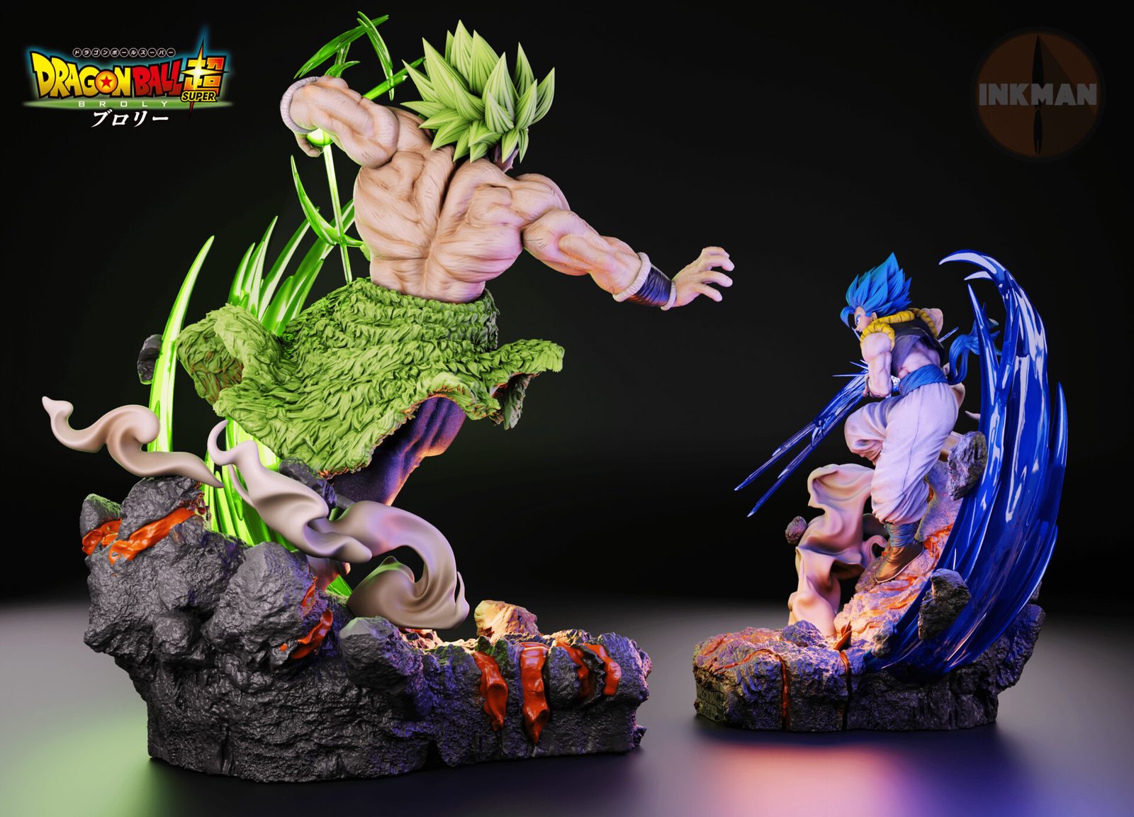 Gogeta Blue Vs Broly Super Saiyan Legendary By Inkman view 2