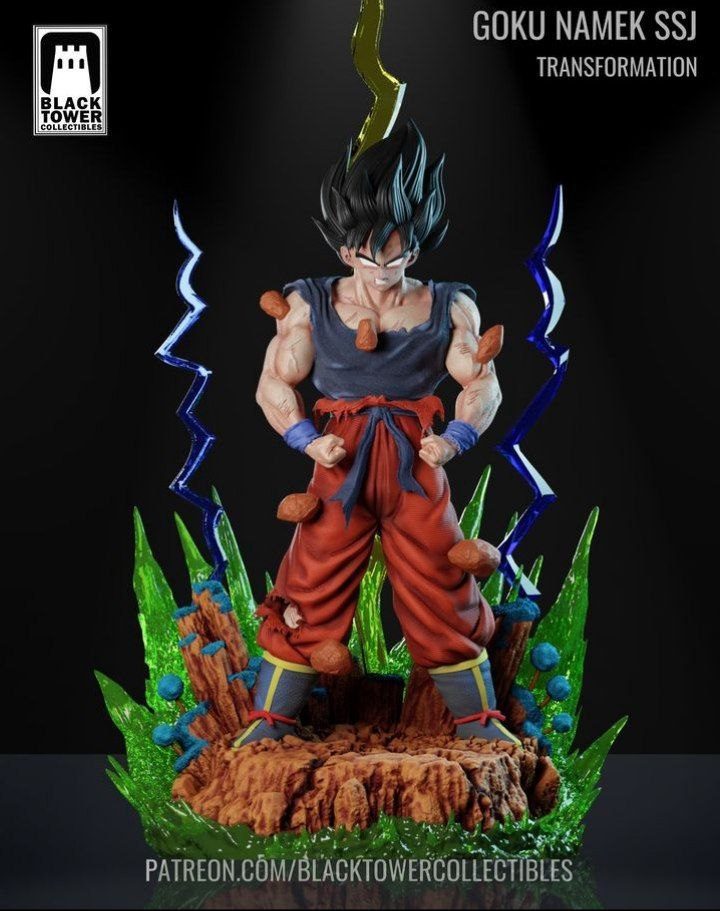Goku Namek Transforms Super Saiyan Black Tower Collectibles