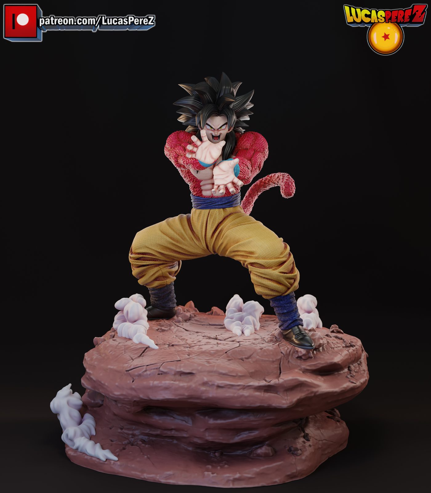 Goku Ssj4 Figura Regular And Extras And Busto