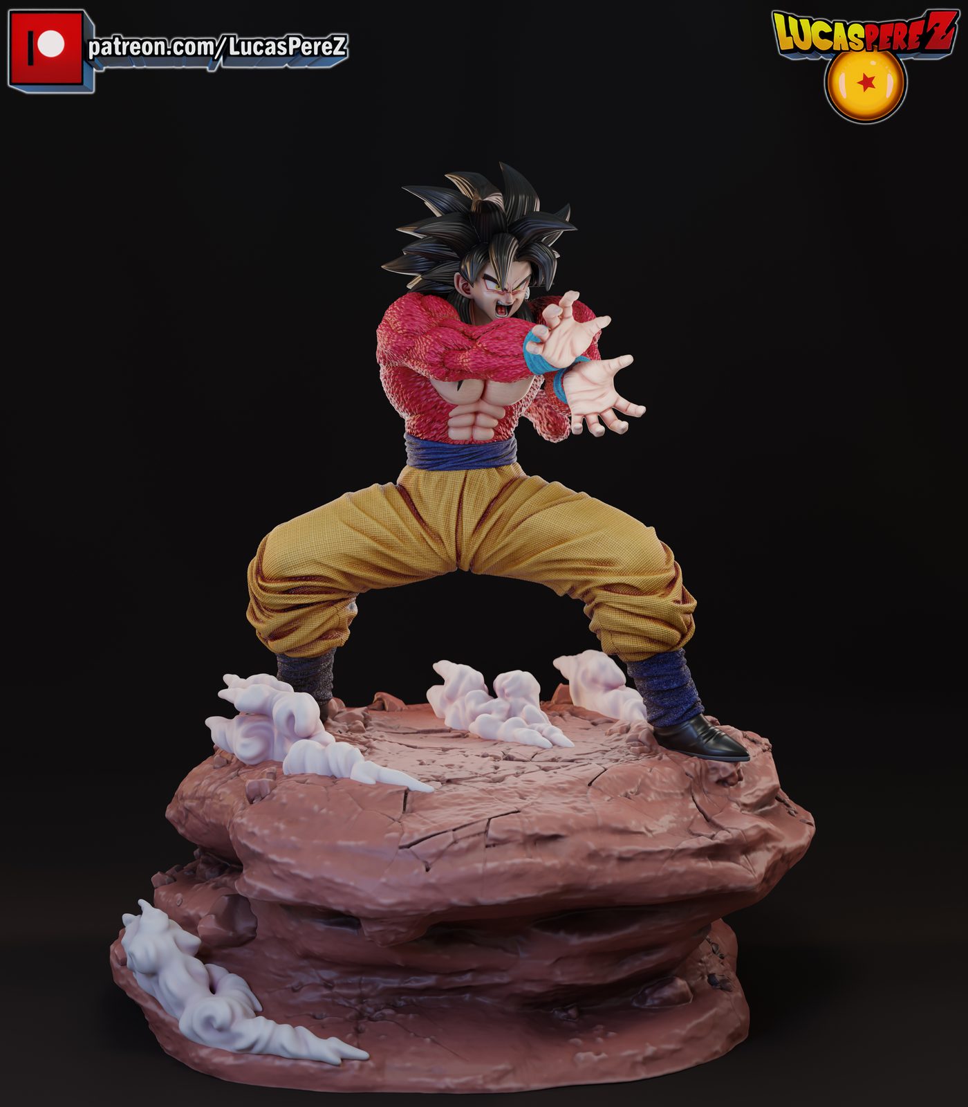 Goku Ssj4 Figura Regular And Extras And Busto view 2