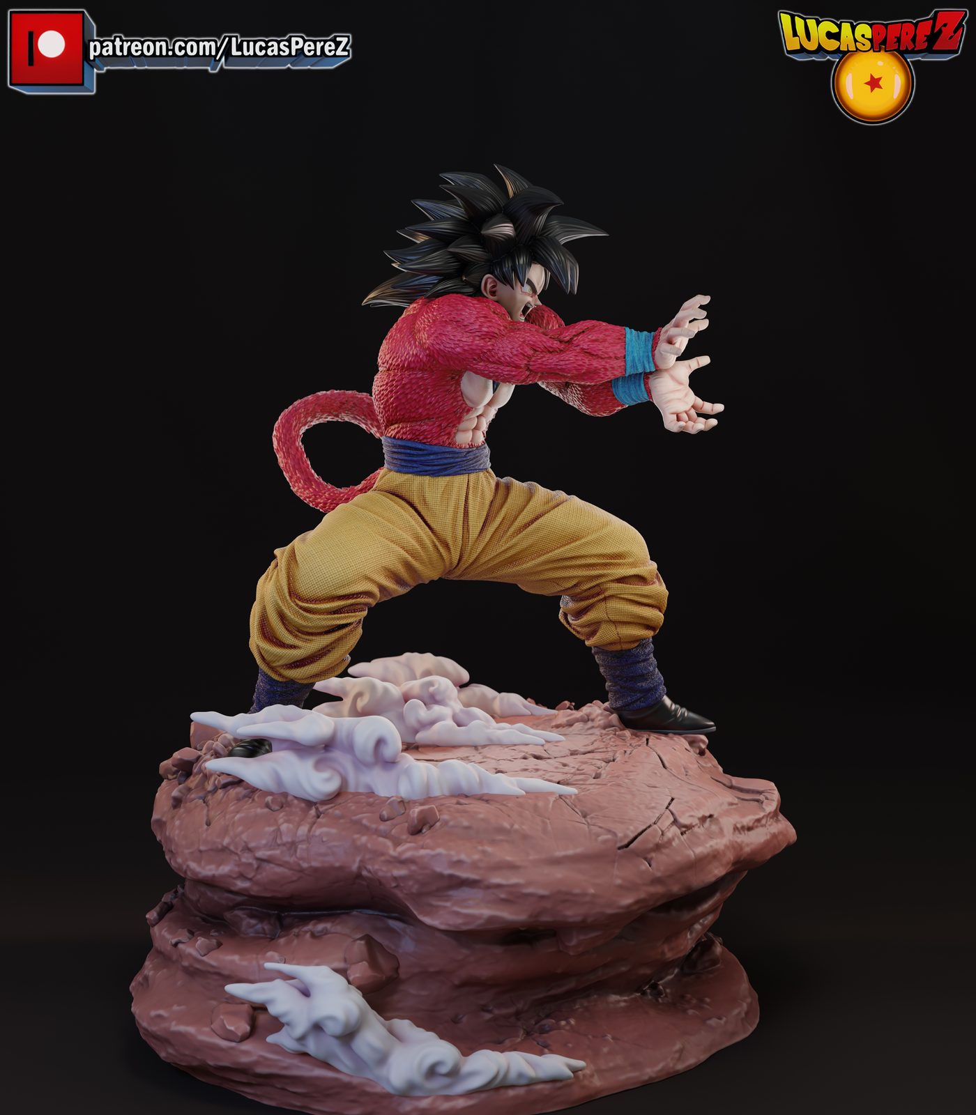 Goku Ssj4 Figura Regular And Extras And Busto view 3