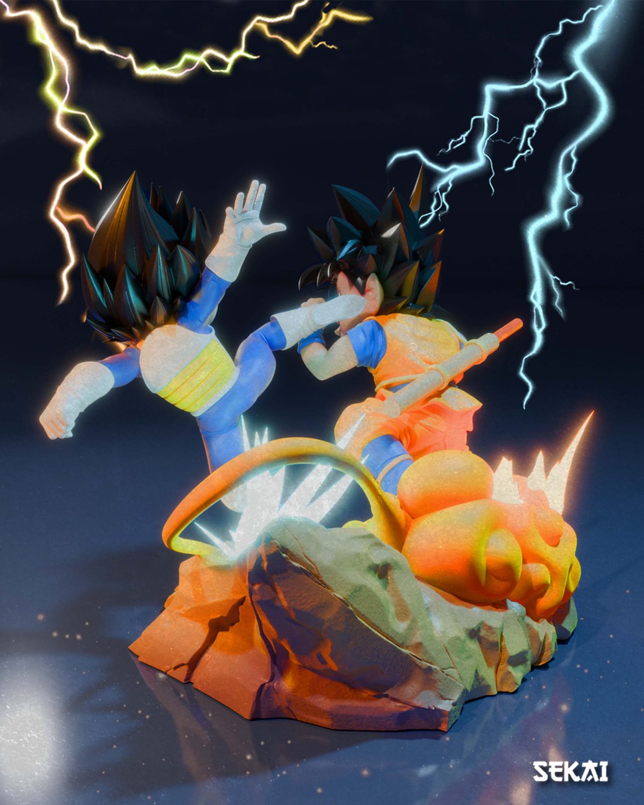 Goku Vs Vegeta Sculpture (Images) view 3