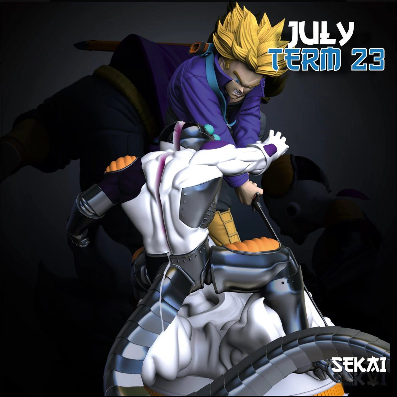 Trunks Vs Freezer Diorama Sekai 3D Models 23 Cm 31 Parts