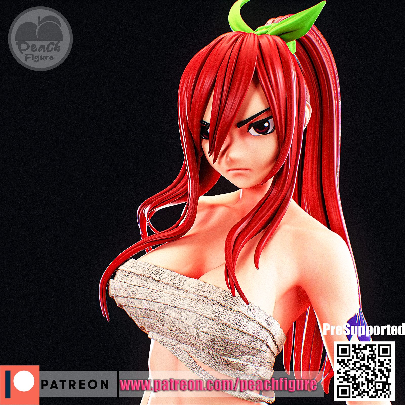 Peach Figure Erza Scarlet view 3