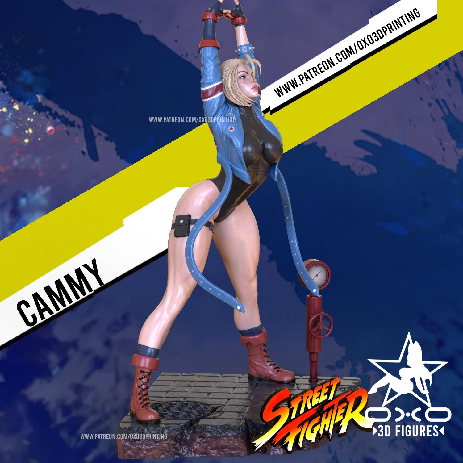 Oxo3D Cammy From Street Fighter view 2