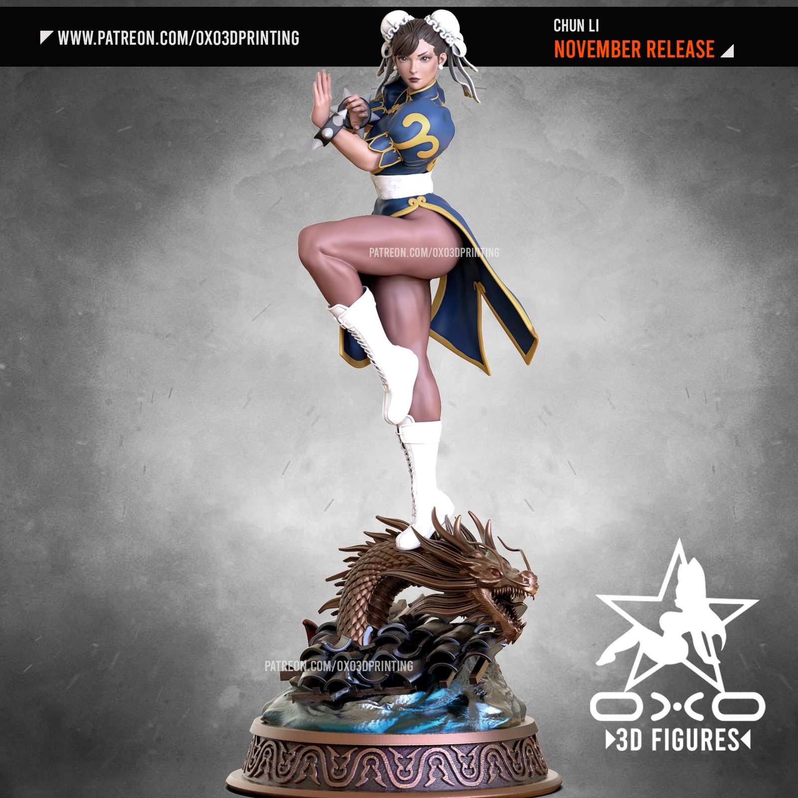 Oxo3D Figures Chunli view 2