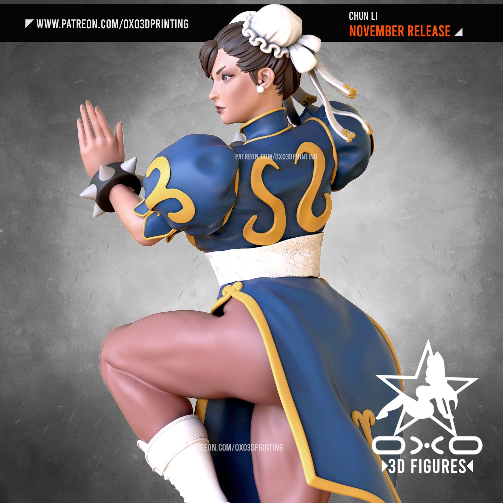 Oxo3D Figures Chunli view 3