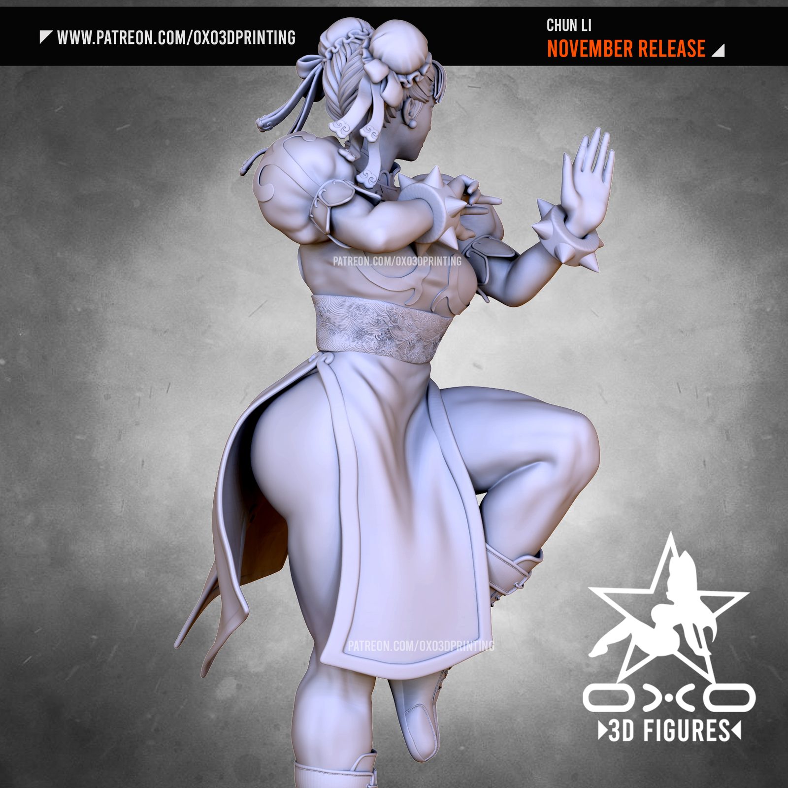 Oxo3D Figures Chunli view 5