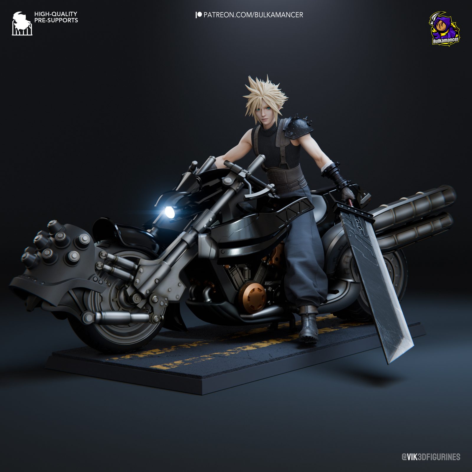 Bulkamancer Sculpts Cloud Final Fantasy Vii view 2