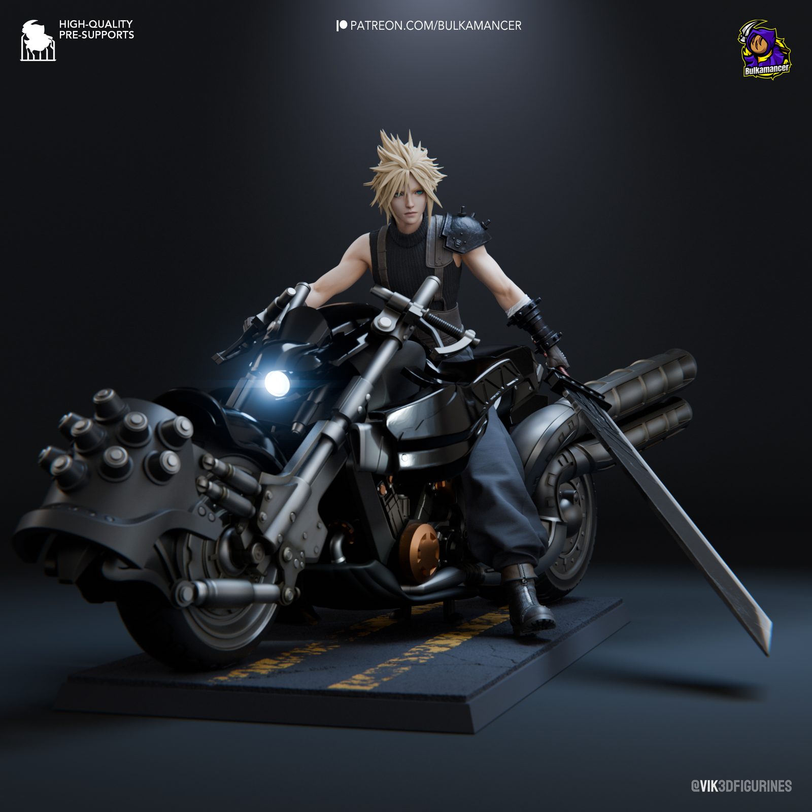 Bulkamancer Sculpts Cloud Final Fantasy Vii view 3