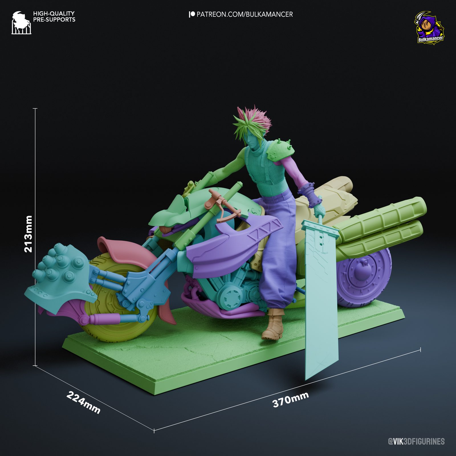 Bulkamancer Sculpts Cloud Final Fantasy Vii view 5
