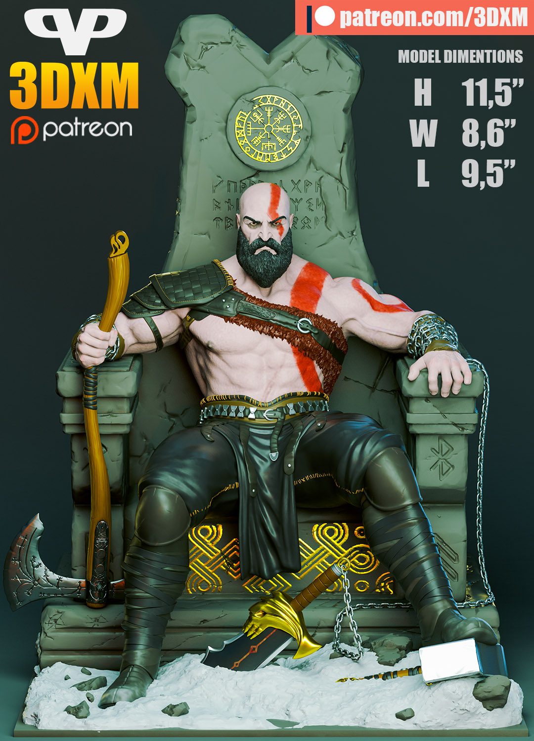 Kratos On Throne