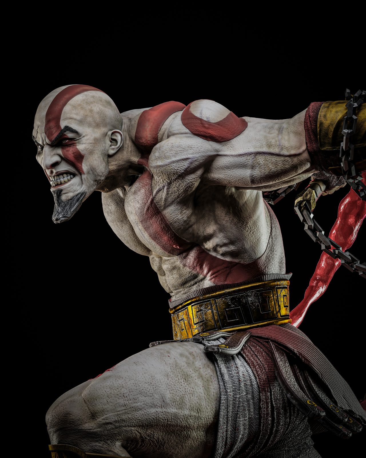 Zez Studios Kratos Statue And Bust view 3