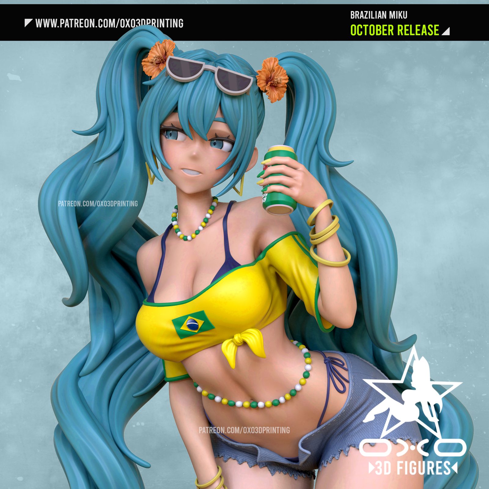Brazilian Miku By Oxo3D view 2