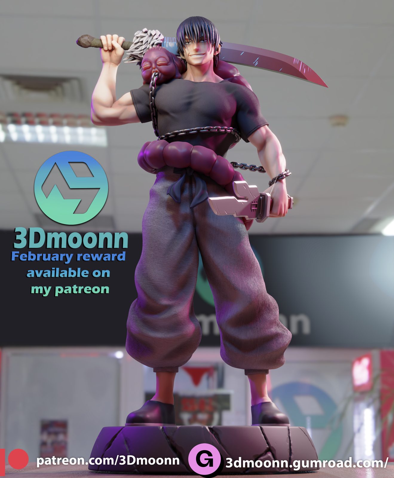 3Dmoonn Toji Fushiguro view 2