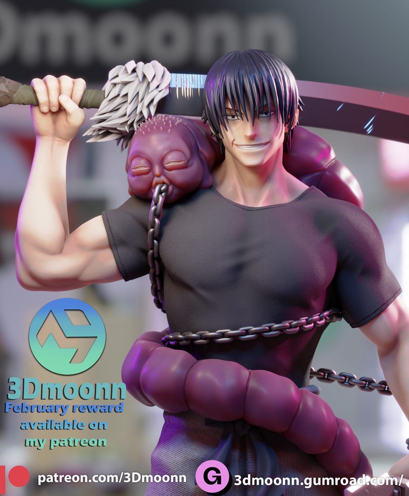 3Dmoonn Toji Fushiguro view 3