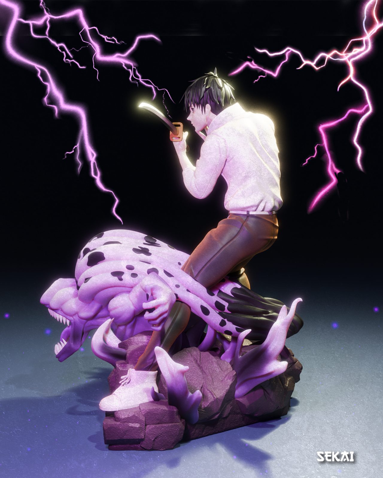 Sekai 3D Models Yuta Statue view 2