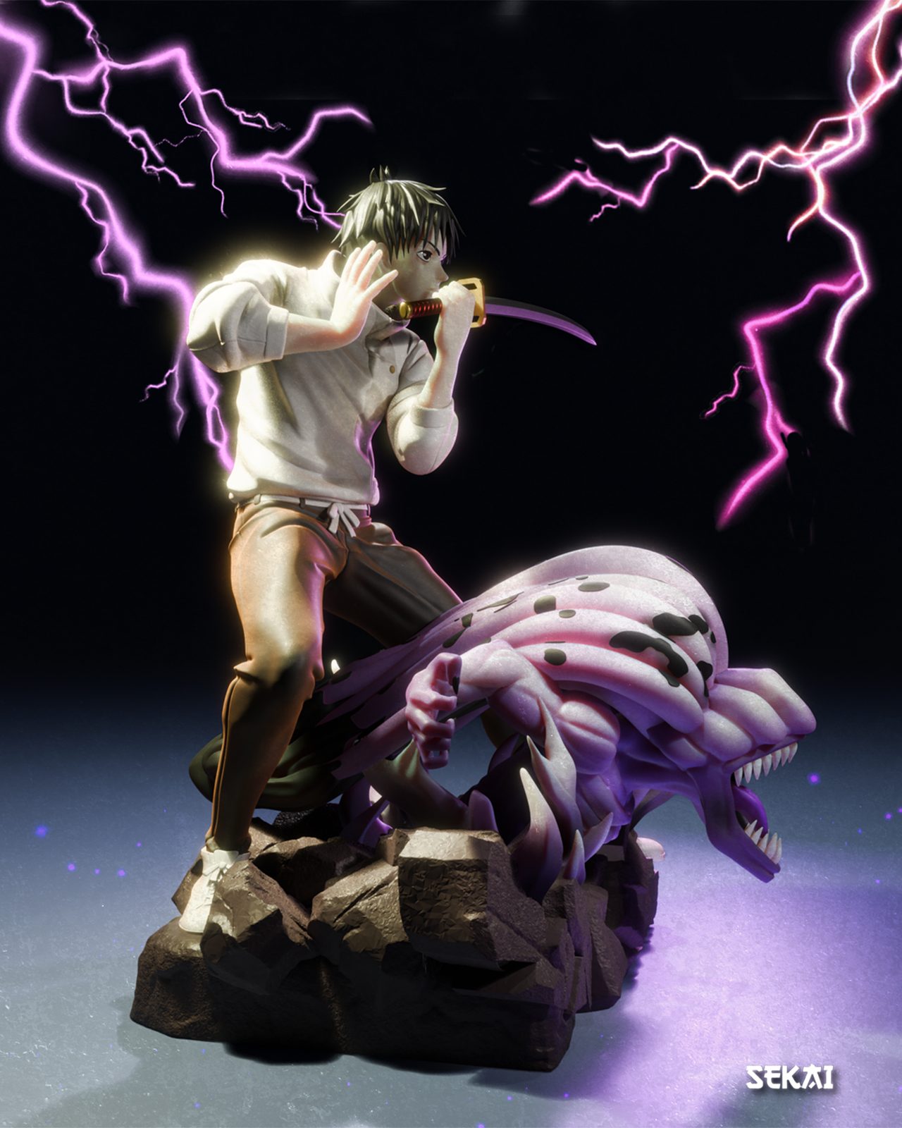 Sekai 3D Models Yuta Statue view 4