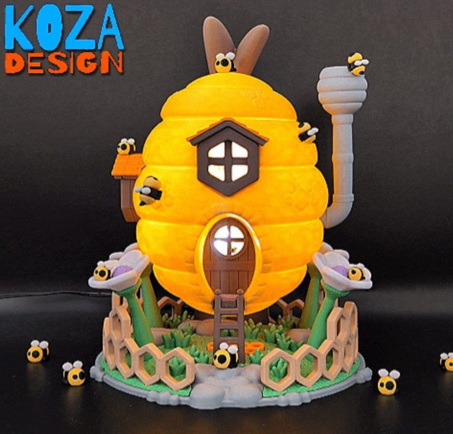 Beehive House Lamp And Box
