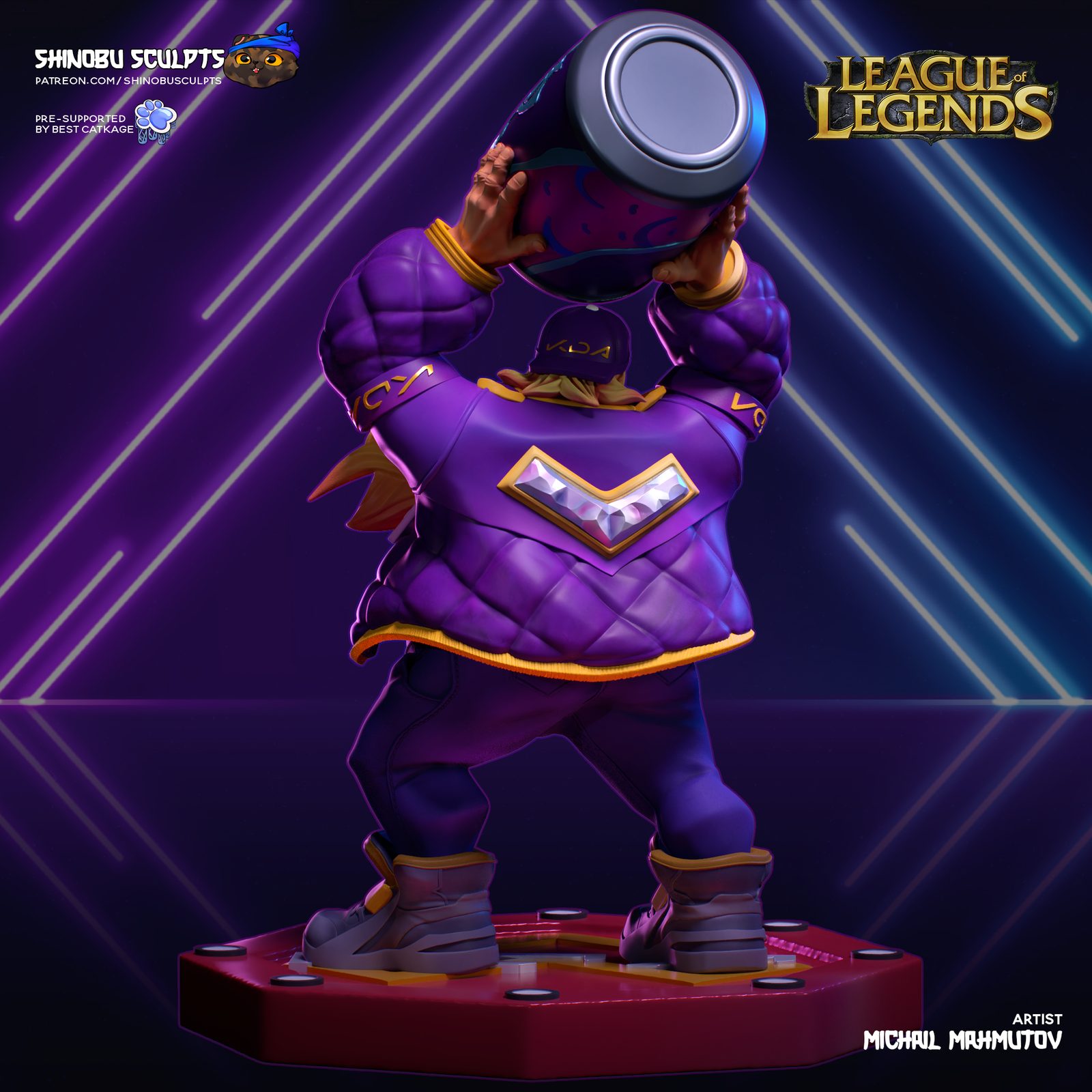 Gragas Lolshinobu Sculpt view 2