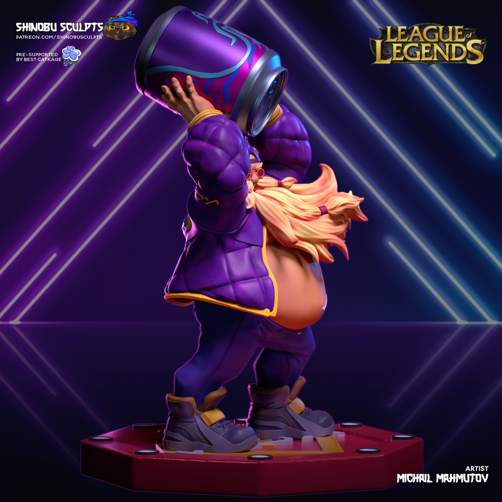 Gragas Lolshinobu Sculpt view 3