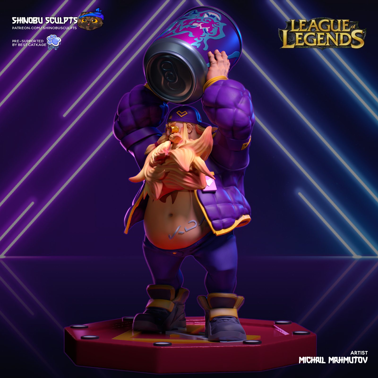 Gragas Lolshinobu Sculpt view 4