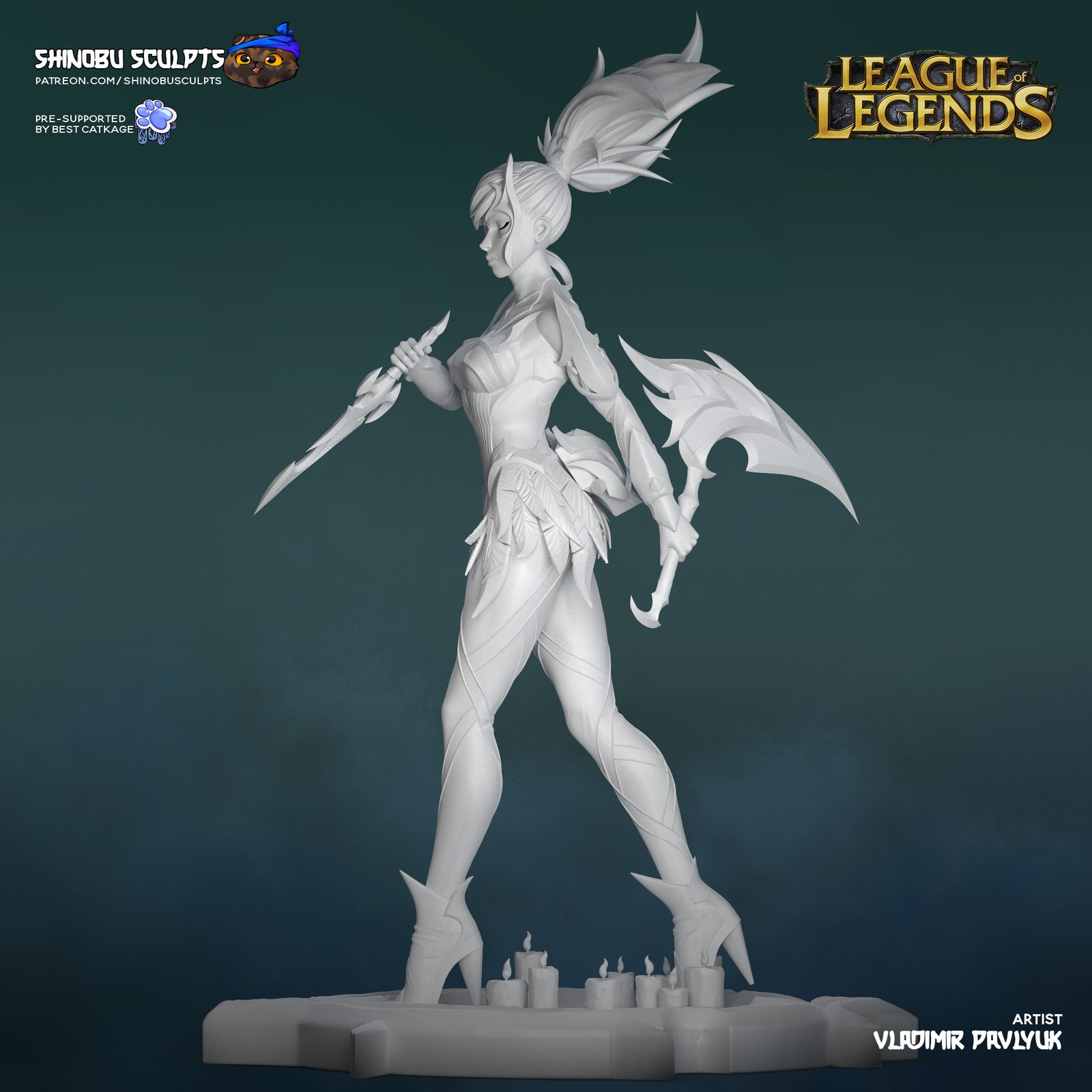Shinobu Sculpts Akali view 5