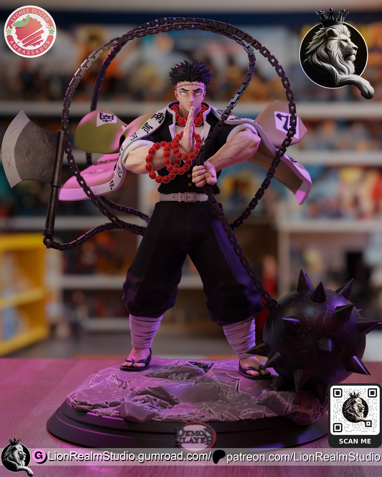 Lionrealm Studio Gyomei From Demon Slayer view 2