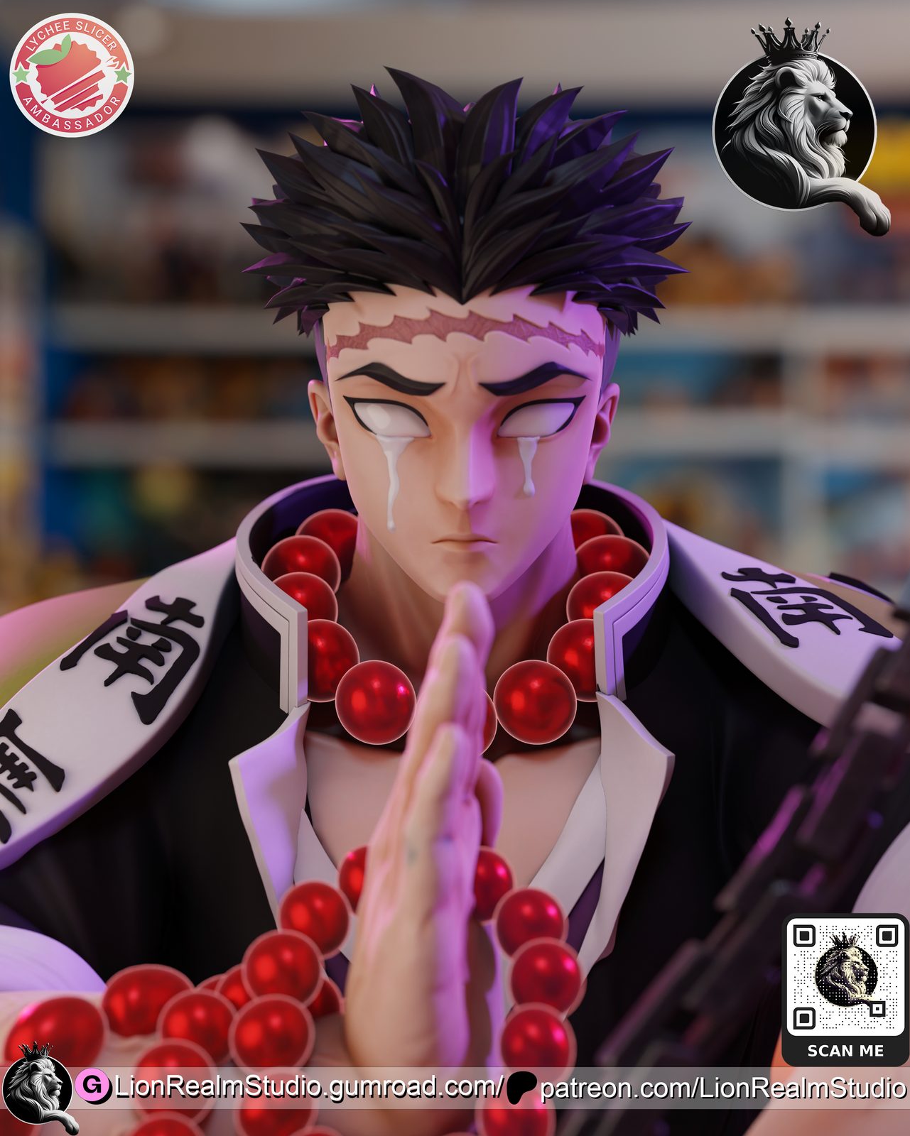 Lionrealm Studio Gyomei From Demon Slayer view 3