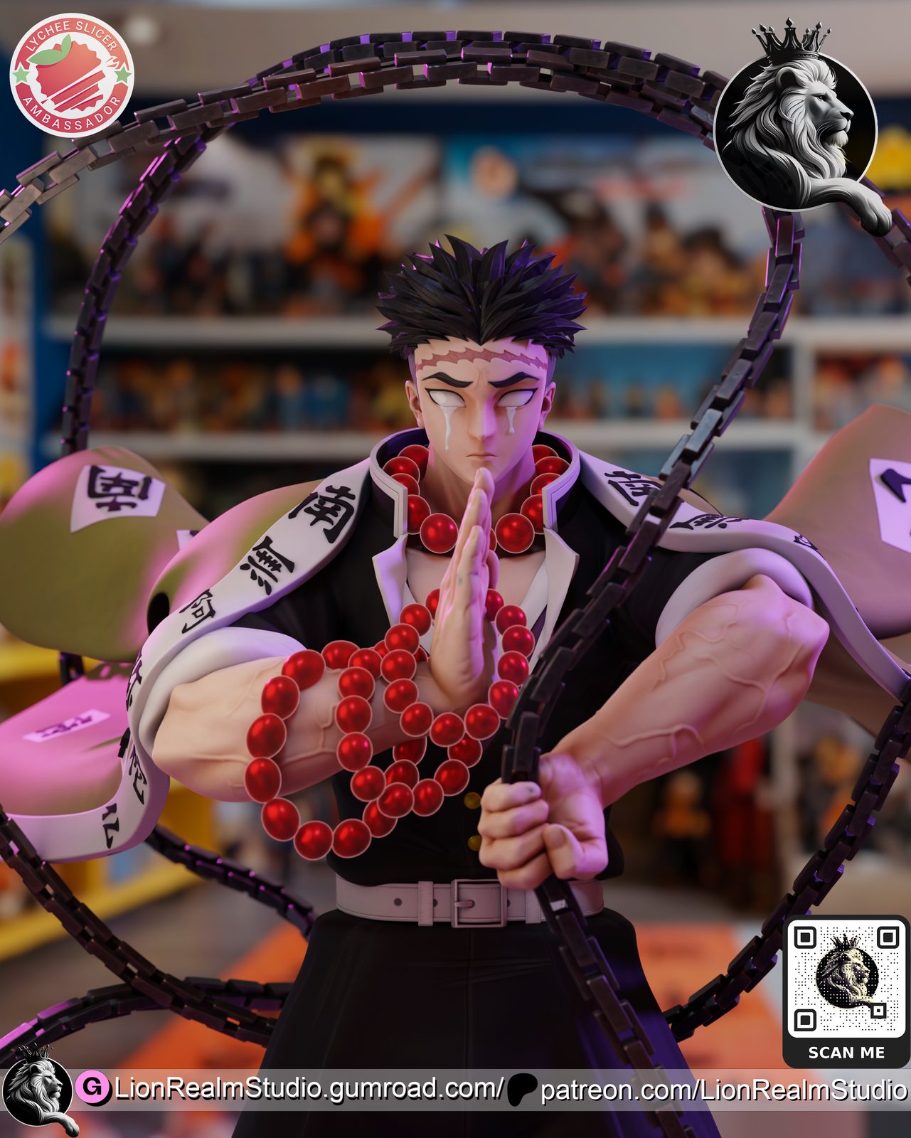 Lionrealm Studio Gyomei From Demon Slayer view 4