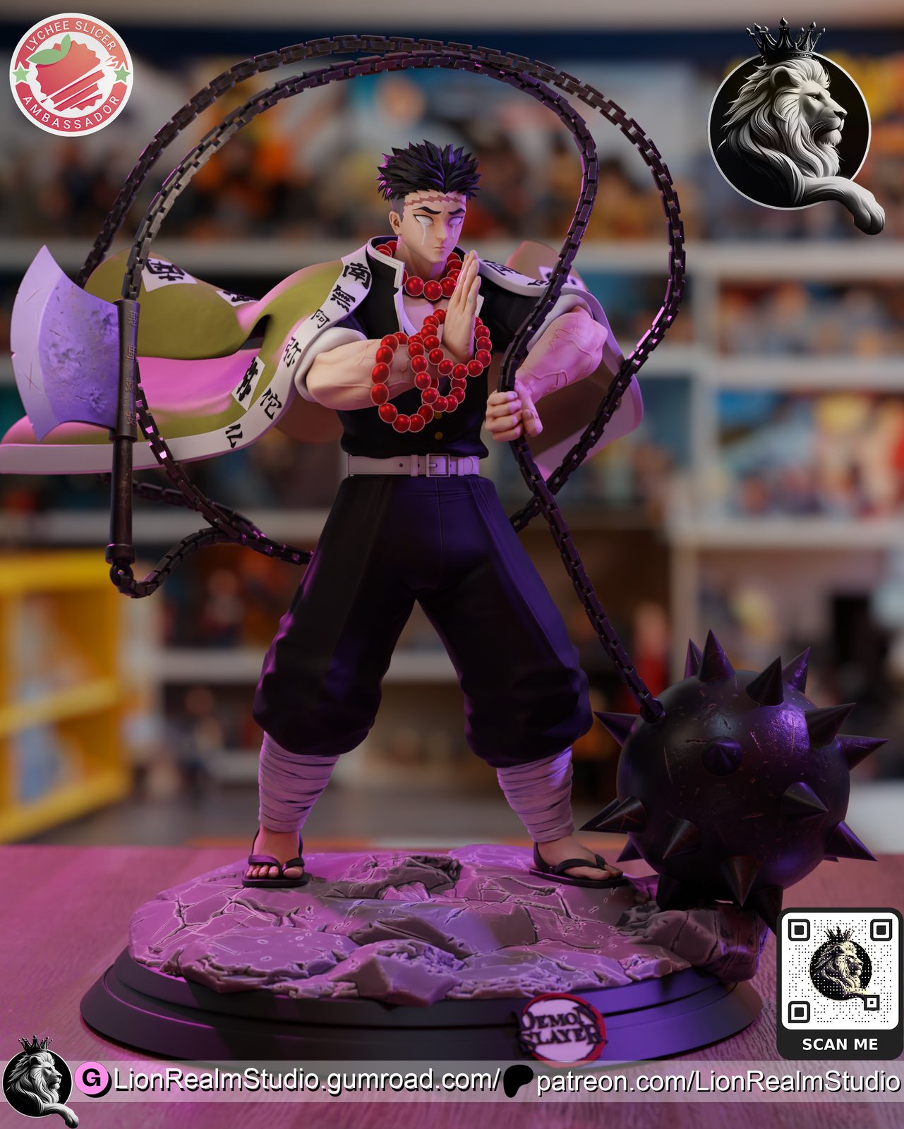 Lionrealm Studio Gyomei From Demon Slayer view 5