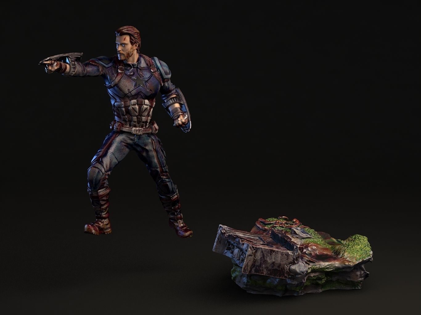 Capitán América 3D Scan view 2