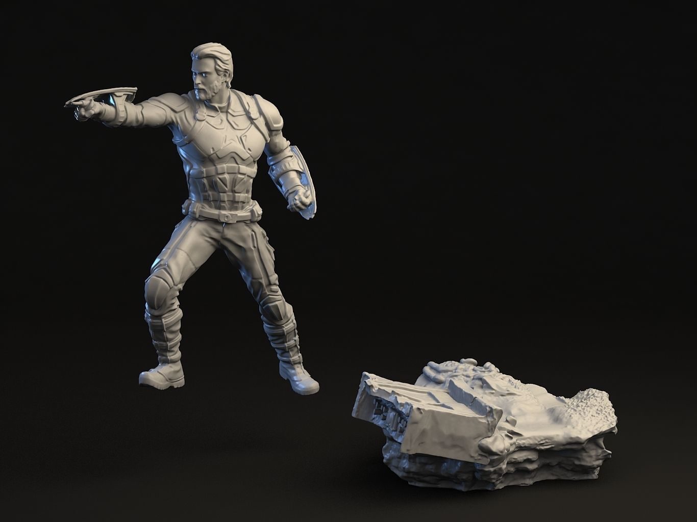 Capitán América 3D Scan view 3