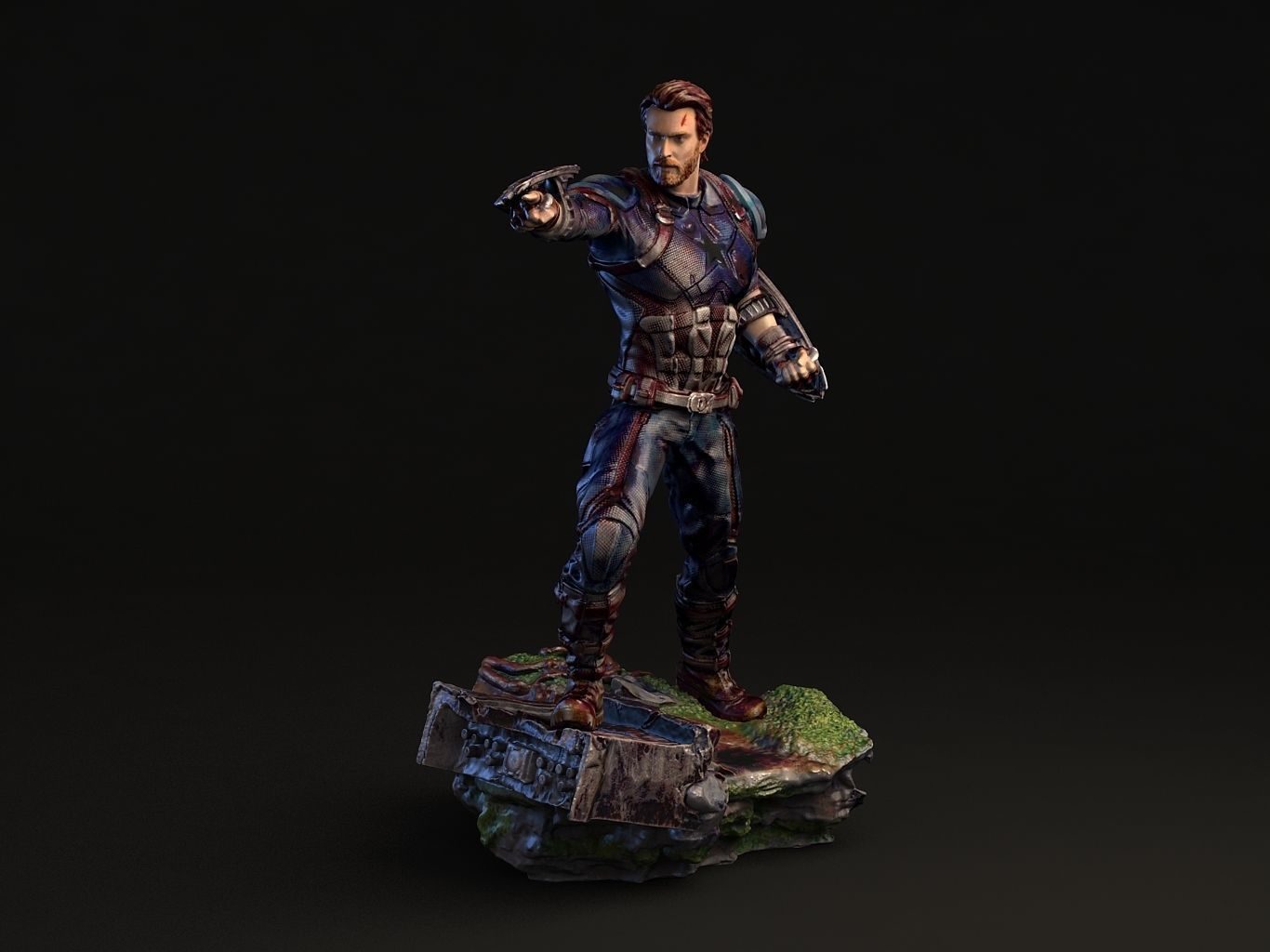 Capitán América 3D Scan view 4