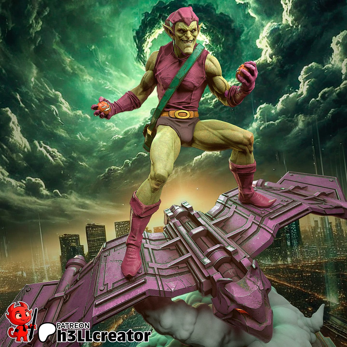 Green Goblin And Bust view 2