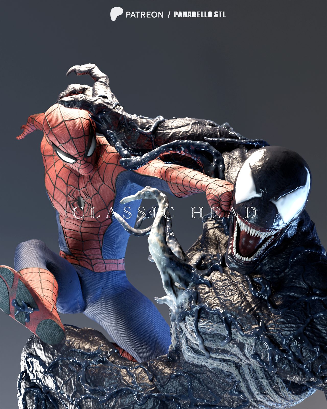 Panarellovenom Spiderman Diorama view 2