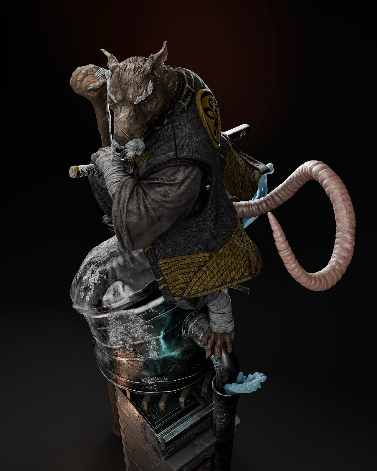 Master Splinter + Bust view 3